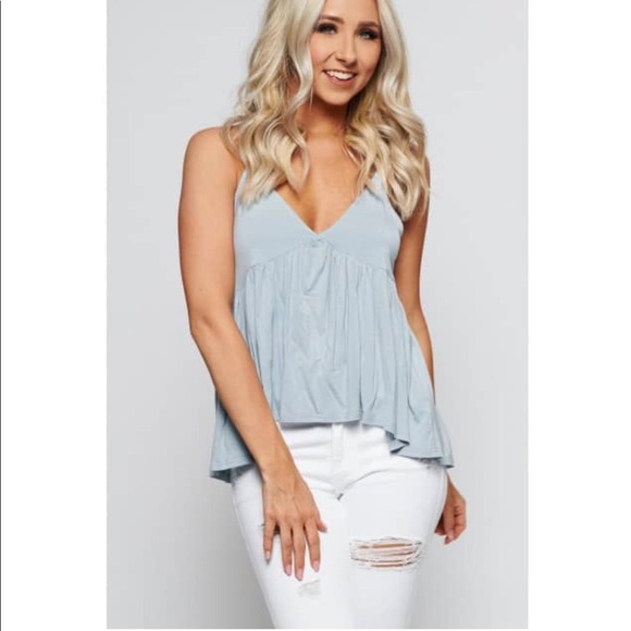 NanaMacs Tops - Sage blue Cami Medium